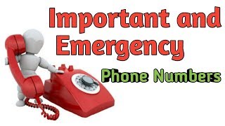 Emergency Phone Numbers In Tamilnadu/ NDH Tamil