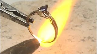 SIZING UP “gold ring” (adding gold) acetylene torch