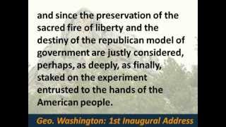 President George Washington - First Inaugural Address - Hear and Read the Full Text