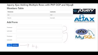 Jquery Ajax Adding Multiple Rows with PHP OOP and Mysqli