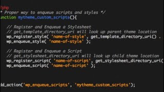 WordPress Theme Development (wp enqueue,wp enqueue script)