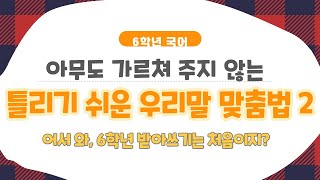 [국어 수업] 아무도 가르쳐주지 않는 틀리기 쉬운 우리말 맞춤법 2