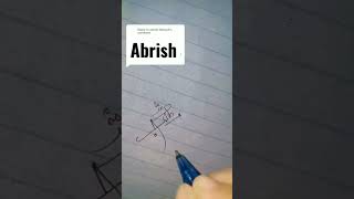 Abrish name signature: calligraphy mix English and urdu #shorts