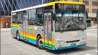 「大都會客運」14路線 往臺北車站 KKB-0111 HINO弘鉅大復康巴士(普遊車) 復刻版彩虹公車 2022-08-12 影片擷取自劉宗政 Liu Zongzheng