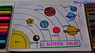 Como dibujar el sistema planetario/ how to draw the planetary system/ DibujoYColor