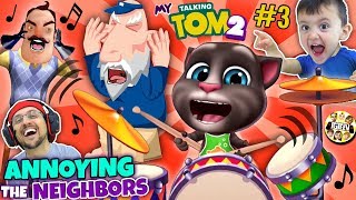 MY TALKING TOM 2 Annoys the Neighbors! (FGTEEV Boys)