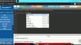 Python program to print first 10 multiples of a number