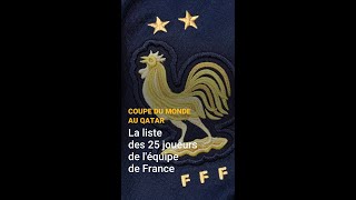 Qatar 2022: la liste des 25 joueurs de l'équipe de France pour la Coupe du monde