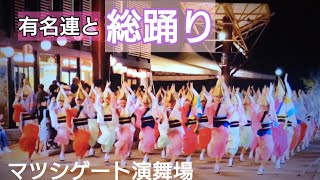 阿波踊り 総踊り マツシゲート演舞場『阿呆連』他7連合同、ドカドカ系も参加します