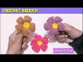 Crochet brooch tutorial // Bros bunga rajut / souvernir rajut