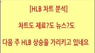 [HLB차트분석]다음 주 상승할 수 있을까? 차트, 나올 재료, 나올 뉴스 등은 상승을 가리키고 있는데.... 과연????