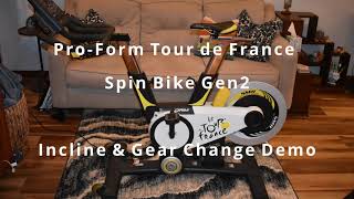 Pro-Form Tour de France Spin Bike Gen2 Functionality Demo