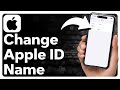 How To Change Apple ID Name