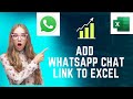 How to create WhatsApp Links for Phone Numbers in Excel !! Chat Directly from excel!!