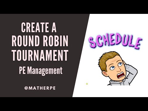 How do you schedule a round robin tournament?