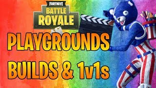 PLAYGROUNDS 1v1s VS YOUTUBERS & VIEWERS! (Fortnite Battle Royale)