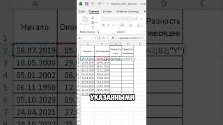 Excel: мгновенный расчёт дат.  #эксель  #эксельдлявсех  #таблицыэксель