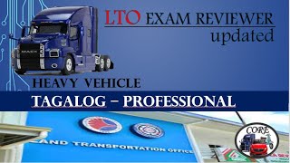 LTO Driver's Exam Review for Heavy Vehicles (Tagalog- Professional) PART 1/2