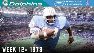 Earl Campbell's Unforgettable Monday Night! (Dolphins vs. Oilers, 1978) | NFL Vault Highlights
