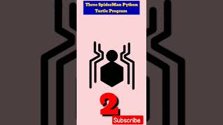 Draw Spiderman Logo Using Python Turtle|Make Spiderman Using Python Turtle|#shorts #youtubeshorts