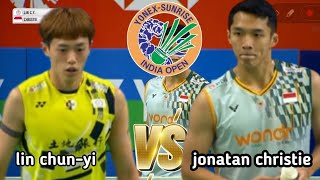 JONATAN CHRISTIE [INA] VS LIN CHUN-YI [TPE] | quarterfinal yonex-sunrise india open 2025