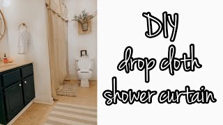 DIY DROP CLOTH SHOWER CURTAIN | MASTER BATHROOM DECOR IDEAS | DECORATING OUR 1902 CRAFTSMAN HOME 🏡