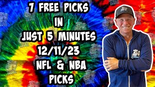 NFL & NBA Best Bets for Today Picks & Predictions Monday 12/11/23 | 7 Picks in 5 Minutes