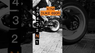 Maximum speed for each gear on a KTM Duke 690R