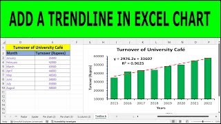 Adding The Trendline, Equation And R2 In Excel | How to Add a Trendline in Excel