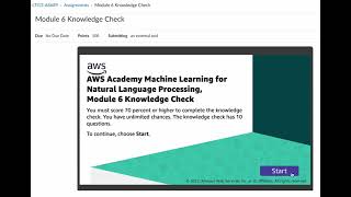 AWS Academy Machine Learning for Natural Language Processing - Module 6 Knowledge Check