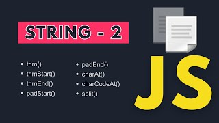 8 STRING METHODS | part 2 | Mastering JavaScript