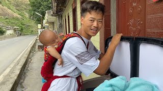 Xiong Er Picked up the Baby to Wash Clothes Today, My wife was Very Happy！