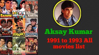 1991 to 1993 aksay Kumar all movies list, hit or flop movies,#aksaykumar #bollywood