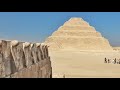 Djoser's Step Pyramid. The first monumental pyramid made of stone in Egypt.