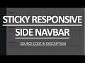 Sticky Side Navbar | Responsive Sticky Navbar | Full Website | HTML, CSS & JavaScript