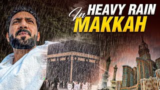 Heavy Rain in Makkah Live 🔴 Masjid Al Haram & Water on Roads of Makkah