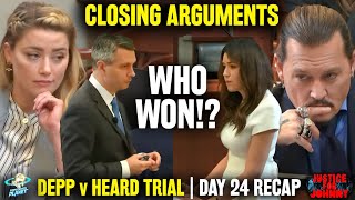 AMBER ALERT! Closing Arguments Johnny Depp Vs Amber Heard - Who Won?! Final Trial Day 24 Recap