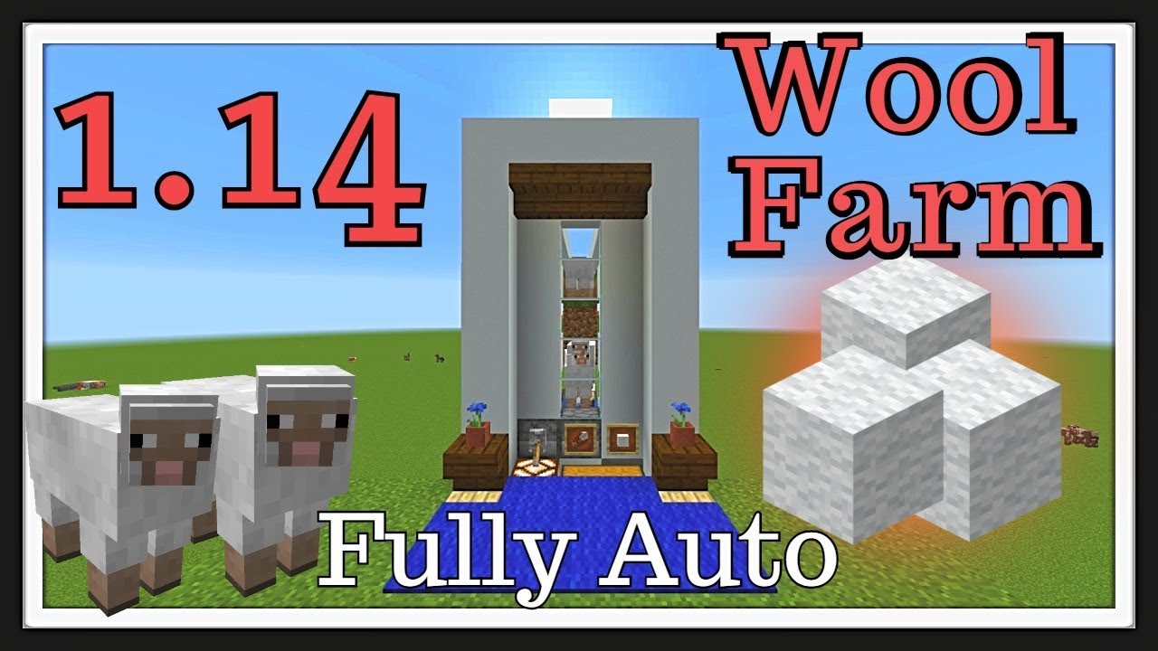 Minecraft Tutorial Sheep Farm Fully Automatic Youtube