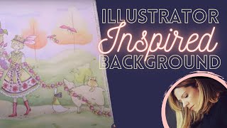 Coloring a background inspired by a professional illustrator! - PencilStash Adult Coloring Tutorial