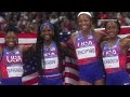 Team USA wins gold in the women's 4x100 final