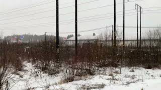 Walking from Tunbytorp to Önsta-Gryta in the snowy weather! (Västerås, Sweden)