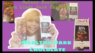 Galaxy Fusions And Lindt Excellence Dark Chocolate Healthy Review by Bambie Benes In UK