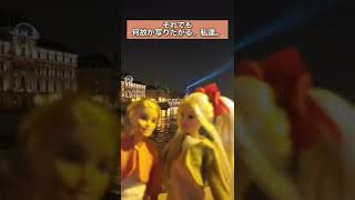 【パリ夜景】ちょうどシャンパンフラッシュを見れたのだけど… #shorts #エッフェル塔 #セーヌ川 #バービー人形