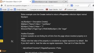 Description object (Descriptive Programming) in QTP