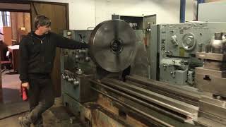 36”x20’cc POREBA Engine lathe demo video, New 1996, Taper, IN/MM, TRP93/6M