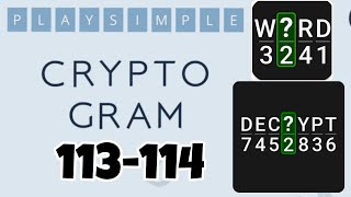 PlaySimple CRYPTOGRAM level 113 114