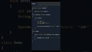 Abstract Class and Method Program in Java | Coding in java | Oops Concepts | Core Java Programs