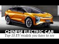 10 New Electric Cars from China: EVs with the Best Value for the Money