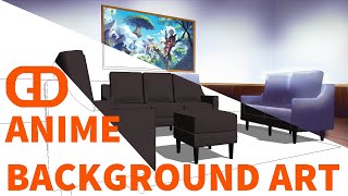 ANIME BACKGROUND ART (1HrTimelapse)