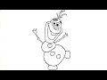 How to Draw Olaf from Disney Frozen || Olaf Drawing Step by Step for Kids | | Disney Frozen Drawing